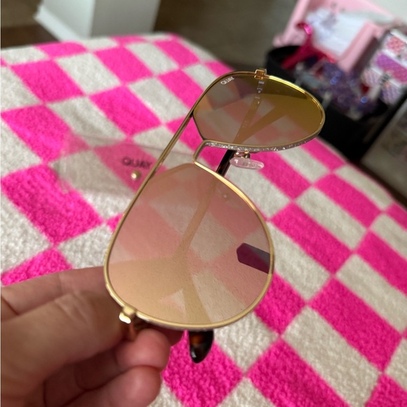 Quay Australia Rose Gold Aviator Sunglasses - Picture 6 of 9